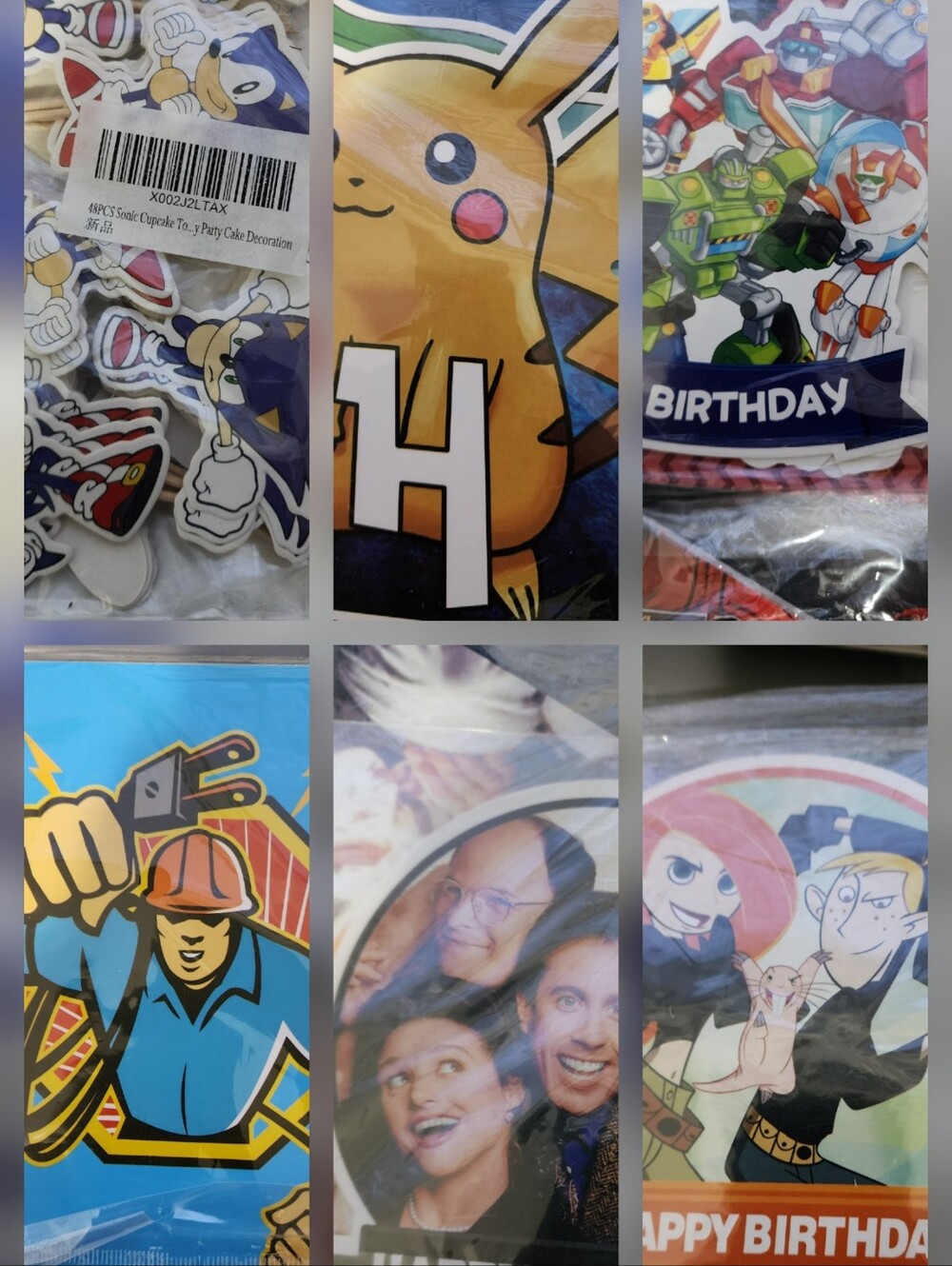 Miscellaneous Birthday Party Kits (6 Packs)